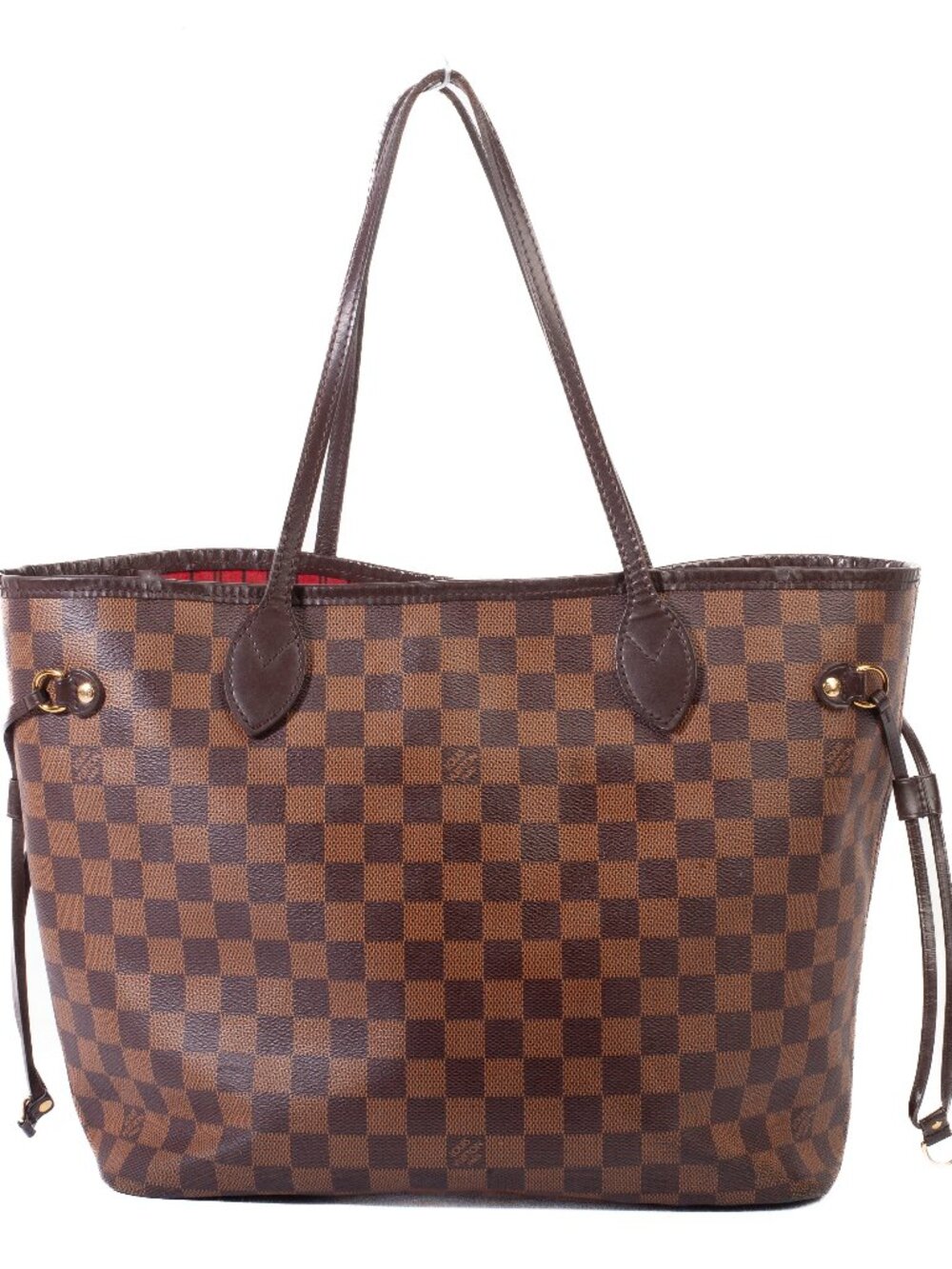 Authentic Louis Vuitton Damier Ebene Neverfull MM Handbag
